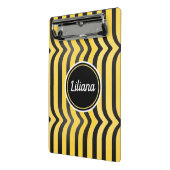 ジャジーキュートブラックアンドイエローストライプの（昆虫）マルハナバチ ミニクリップボード (アングル2)