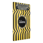 ジャジーキュートブラックアンドイエローストライプの（昆虫）マルハナバチ ミニクリップボード (アングル)