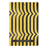 ジャジーキュートブラックアンドイエローストライプの（昆虫）マルハナバチ ミニクリップボード (裏面)