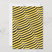 ジャジーキュートブラック&イエローストライプの(昆虫)マルハナバチインビタ 招待状 (裏面)