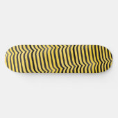 ジャジーキュートブラック&イエローストライプの（昆虫）マルハナバチ スケートボード (横)