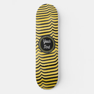 ジャジーキュートブラック&イエローストライプの（昆虫）マルハナバチ スケートボード