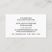 ジャジーグラフィティアートアートアートサプライ・ストア 名刺 (裏面)