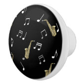 ジャジーサクソフォン&ミュージカルノート セラミックノブ (右)