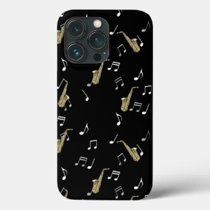ジャジーサクソフォン&ミュージカルノート iPhone 13 PROケース