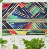 ジャジージオメトリックエレガントクラシックボホアート キッチンタオル (折り畳み)