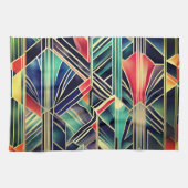 ジャジージオメトリックエレガントクラシックボホアート キッチンタオル (横)