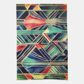 ジャジージオメトリックエレガントクラシックボホアート キッチンタオル (縦)