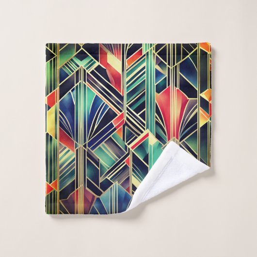 ジャジージオメトリックエレガントクラシックボホジオメトリック バスタオルセット (ウォッシュタオル)