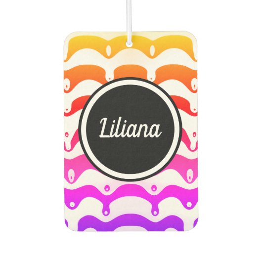 ジャジートロピカルドリッサイケデリックティングストライプ カーエアーフレッシュナー (正面)