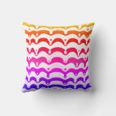 ジャジートロピカルドリッサイケデリックティングストライプ クッション (裏面)