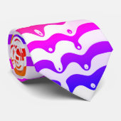 ジャジートロピカルドリッサイケデリックティングストライプ ネクタイ (ロール)