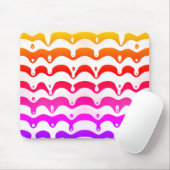 ジャジートロピカルドリッサイケデリックティングストライプ マウスパッド (マウス)