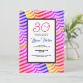 ジャジートロピットリップ(幻覚体験)のようなクサイケデリックストリペイ模様 招待状 (スタンド正面)