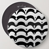ジャジーブラックとホワイトの溶融ゼブラストライプ 缶バッジ (正面&裏面)