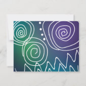 ジャジーミュージカルバーバルミツワー招待状リプライカード 出欠カード (裏面)