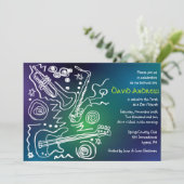 ジャジーミュージカルバーバルミツワー招待状 招待状 (スタンド正面)