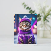 ジャジー子猫インパープルセーター シーズンポストカード (スタンド正面)