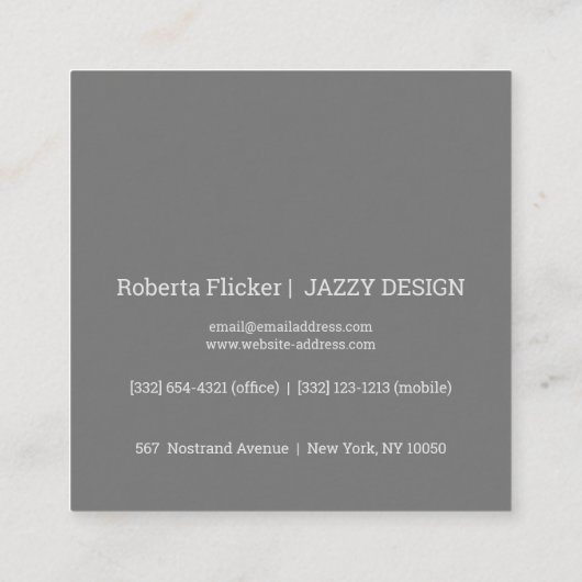 ジャジー子猫インファーコート スクエア名刺 (裏面)