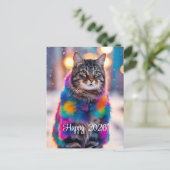 ジャジー子猫インファーコート – Happy 2026 シーズンポストカード (スタンド正面)