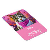 ジャジー子猫イン早期春 マグネット (右側)