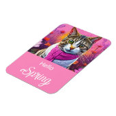 ジャジー子猫イン早期春 マグネット (左側)