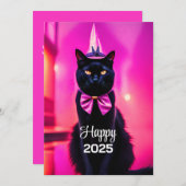 ジャジー子猫 – ハッピー2025 (正面/裏面)