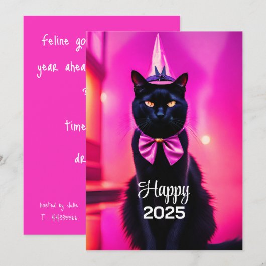 ジャジー子猫 – ハッピー2025 (正面/裏面)