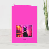 ジャジー子猫 – ハッピー2025 箔グリーティングカード (裏面)