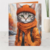 ジャジー子猫- 10月ビベス カード (正面)