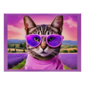 ジャジー猫 – ラベンダーフィールド ポスター (正面)