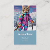 ジャジー・ウィンター・キャット – スキー・ビジネス・カード 名刺 (正面)