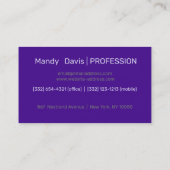 ジャジー・ウィンター・キャット – ビジネス・カード 名刺 (裏面)