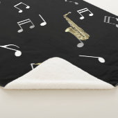 ジャジー・サクソフォン&ミュージカル・ノート  シェルパブランケット (3/4)