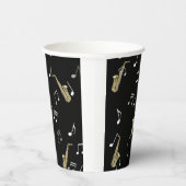 ジャジー・サクソフォン&ミュージカル・ノート  紙コップ (右)