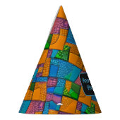 ジャジー&モザイクカラフルウィザーズお祝い文字 パーティーハット (左)