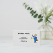 ジャスティスはかりで測カード付き男性弁護士 名刺 (スタンド正面)