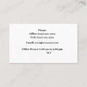 ジャスティスはかりで測カード付き男性弁護士 名刺 (裏面)