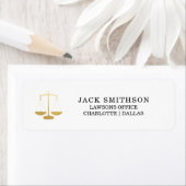 ジャスティスはかりで測ゴールドフォイル弁護士 ラベル (インサイチュ)