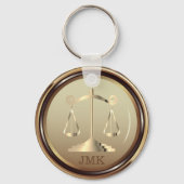 ジャスティスはかりで測ス法 – ゴールデン・キーチェーン キーホルダー (正面)