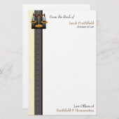 ジャスティスはかりで測ビジネスエレガンス弁護士 便箋 (正面/裏面)