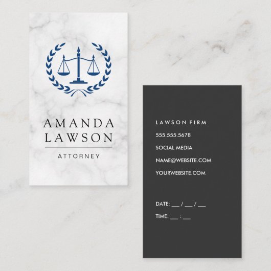 ジャスティスはかりで測マーブルロー 予約カード (正面/裏面)