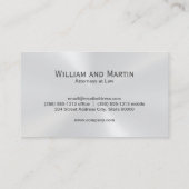 ジャスティスはかりで測モノグラムメタルシャイン 名刺 (裏面)