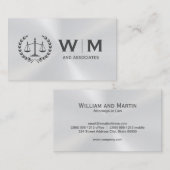 ジャスティスはかりで測モノグラムメタルシャイン 名刺 (正面/裏面)