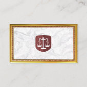 ジャスティスはかりで測ロゴ |大理石金ゴールドアンティークフレーム 名刺 (裏面)