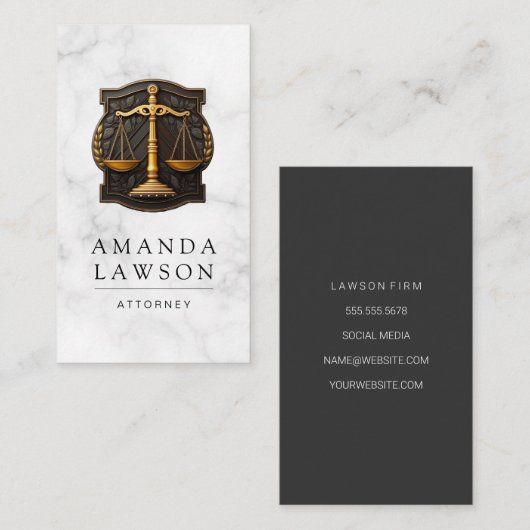 ジャスティスはかりで測ロゴ | 法律 予約カード (正面/裏面)