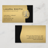 ジャスティスはかりで測金ゴールド 名刺 (正面/裏面)