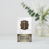 ジャスティスはかりで測・コート・ルーム・ロゴ | 法律 予約カード (スタンド正面)