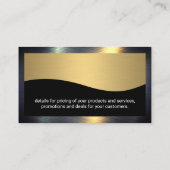 ジャスティスはかりで測 |メタリック金ゴールド 名刺 (裏面)