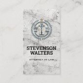 ジャスティスはかりで測 | 大理石背景 予約カード (正面)